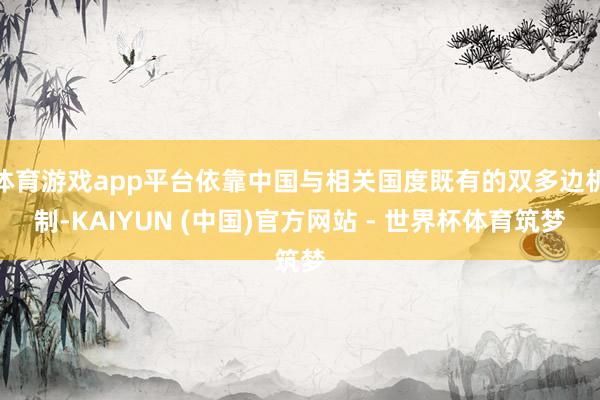 体育游戏app平台依靠中国与相关国度既有的双多边机制-KAIYUN (中国)官方网站 - 世界杯体育筑梦