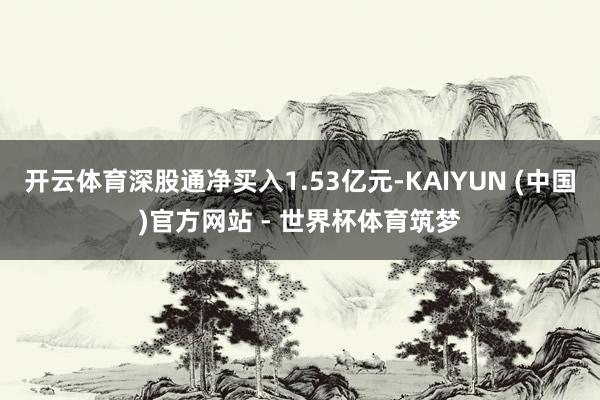 开云体育深股通净买入1.53亿元-KAIYUN (中国)官方网站 - 世界杯体育筑梦