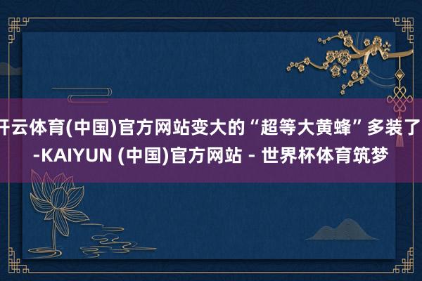 开云体育(中国)官方网站变大的“超等大黄蜂”多装了1-KAIYUN (中国)官方网站 - 世界杯体育筑梦